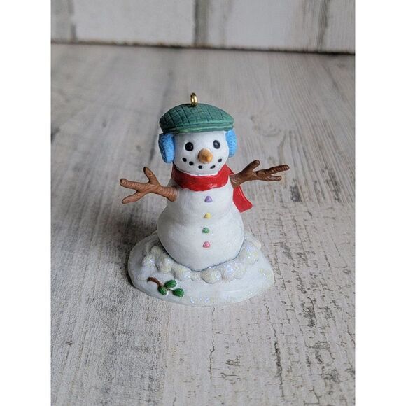 Hallmark collectors club snowman 2002 ornament Xmas glitter - Picture 1 of 6